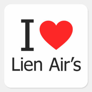 I Love Lien Air's Square Sticker