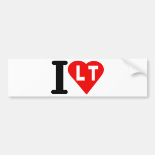 i_love_Lietuva.png Bumper Sticker