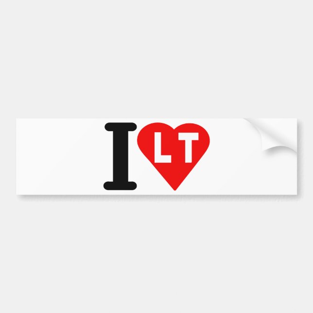 i_love_Lietuva.png Bumper Sticker (Front)
