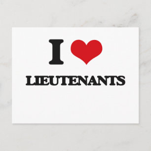 I Love Lieutenants Postcard