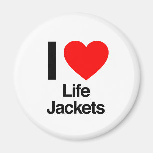 i love life jackets magnet