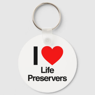 i love life preservers key ring