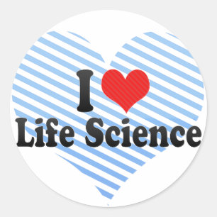 I Love Life Science Classic Round Sticker
