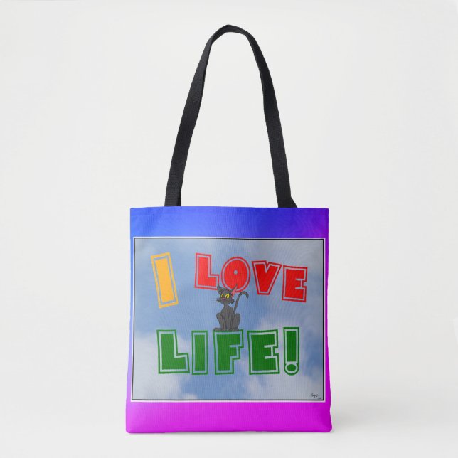 "I Love Life!" tote bag (Front)