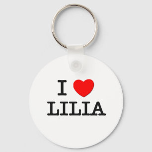 I Love Lilia Key Ring