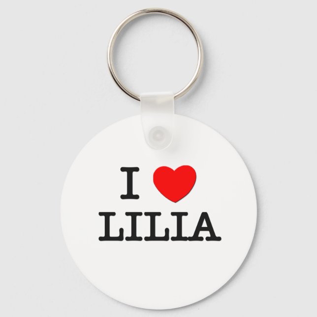 I Love Lilia Key Ring (Front)
