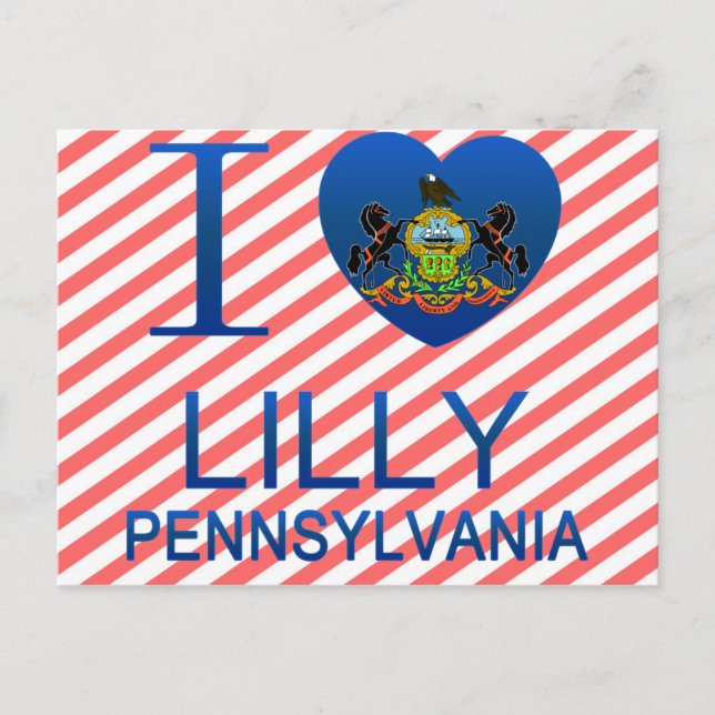 I Love Lilly, PA Postcard (Front)