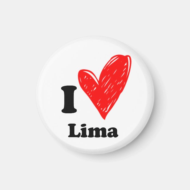 I love Lima Magnet (Front)