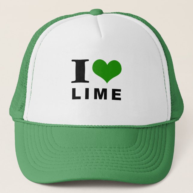 I love lime trucker hat (Front)