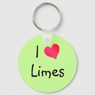 I Love Limes Key Ring