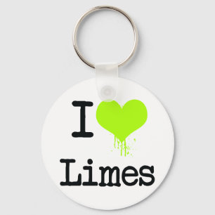 I Love Limes Key Ring