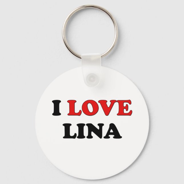I Love Lina Key Ring (Front)