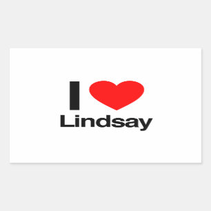 i love lindsay rectangular sticker