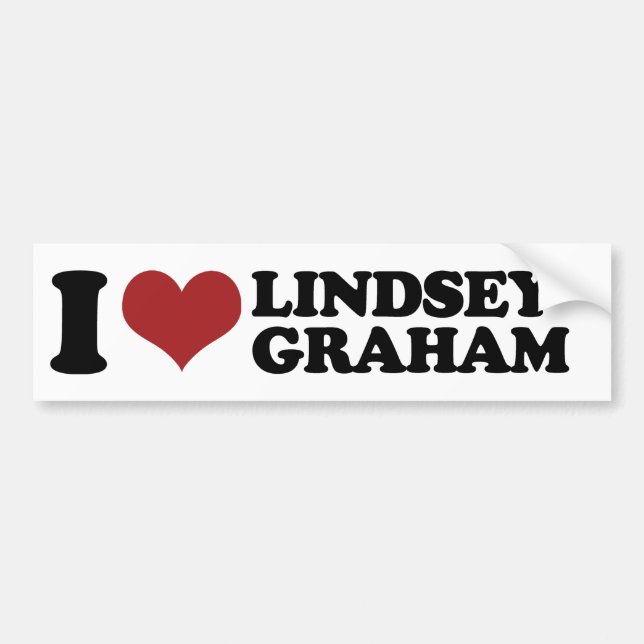 I Love Lindsey Graham Bumper -.png Bumper Sticker (Front)