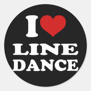 I Love Line Dance Classic Round Sticker