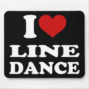 I Love Line Dance Mouse Mat
