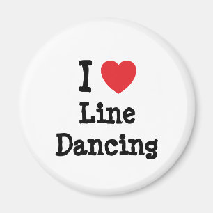 I love Line Dancing heart custom personalised Magnet