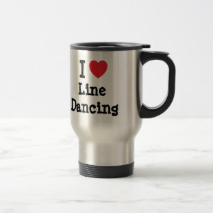 I love Line Dancing heart custom personalised Travel Mug