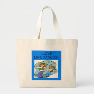 i love line dancing large tote bag