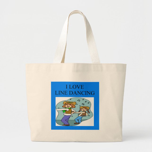 i love line dancing large tote bag (Front)