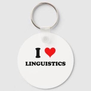 I Love Linguistics Key Ring