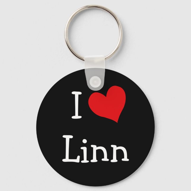 I Love Linn Key Ring (Front)