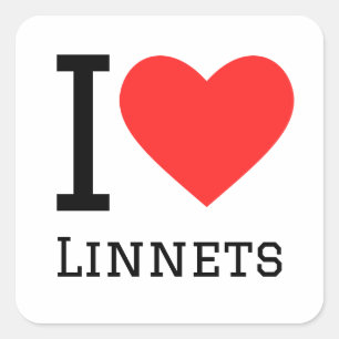 I love linnets square sticker
