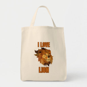 I Love Lion for Animal Lover and Wildlife Fan Tote Bag