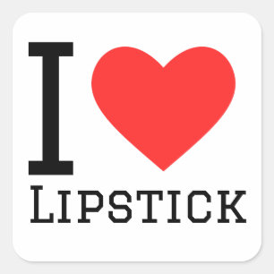 I love lipstick  square sticker