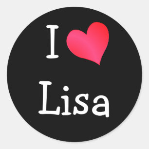 I Love Lisa Classic Round Sticker