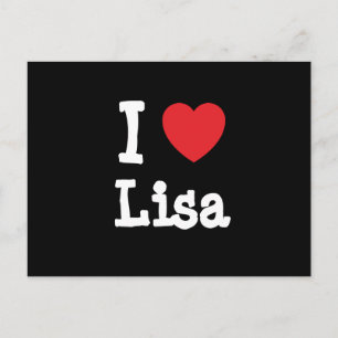 I love Lisa heart T-Shirt Postcard