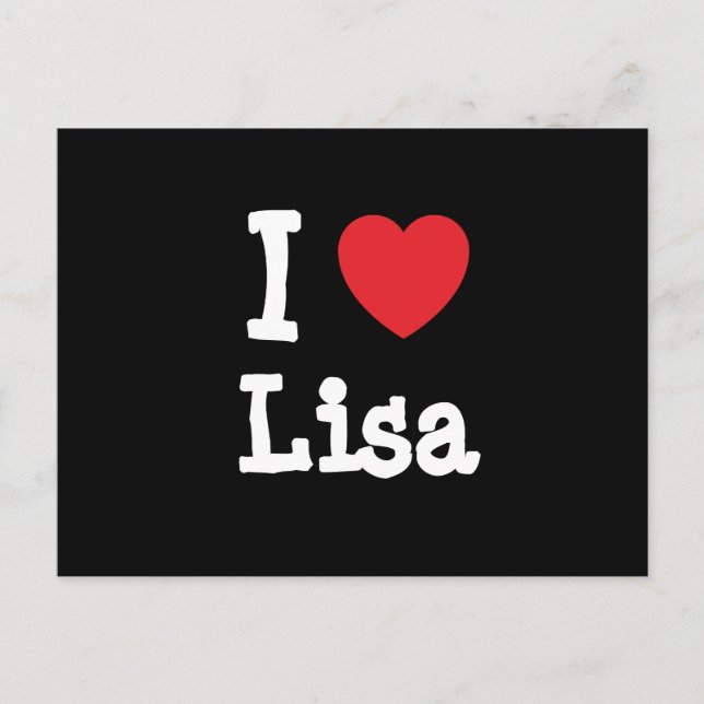 I love Lisa heart T-Shirt Postcard (Front)