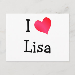 I Love Lisa Postcard