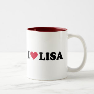 I LOVE LISA Two-Tone COFFEE MUG