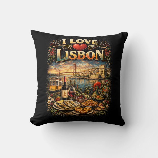 I Love Lisbon Cushion (Front)