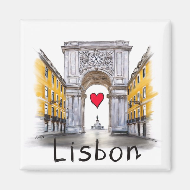 I love Lisbon Magnet (Front)
