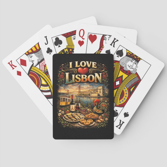 I Love Lisbon Playing Cards (Back)