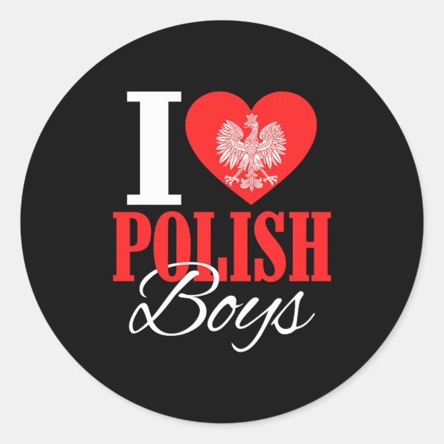 I Love Lish Boys Land Eagle Lish Wife Girlfriend P Classic Round Sticker (Front)