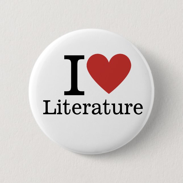I ❤️ Love Literature CUSTOM Pins (Front)