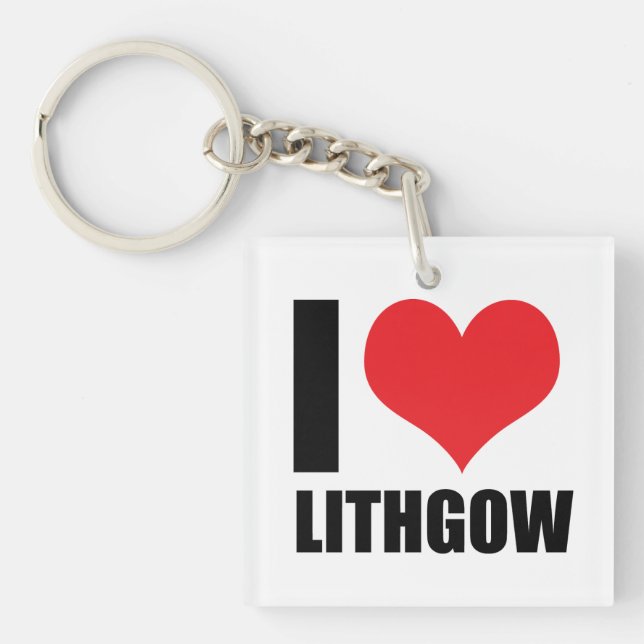 I love Lithgow Key Ring (Front)