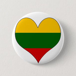 I Love Lithuania 6 Cm Round Badge