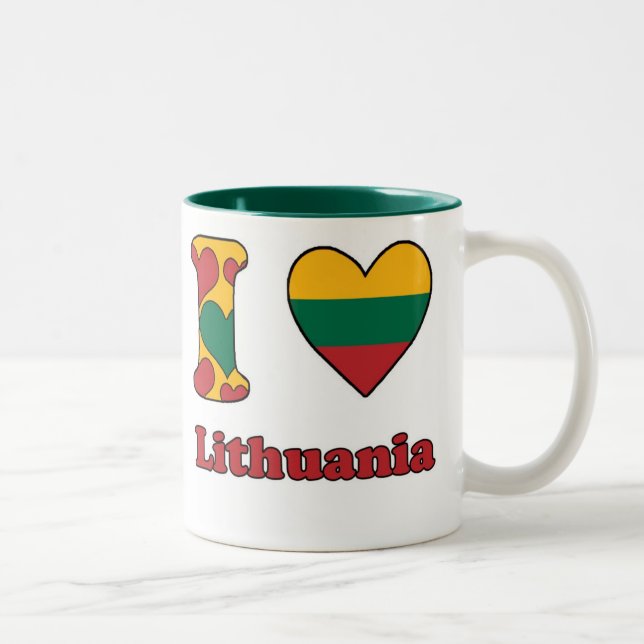 I love Lithuania Two-Tone Coffee Mug (Right)