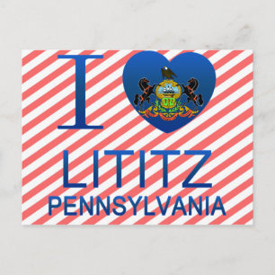 I Love Lititz, PA Postcard