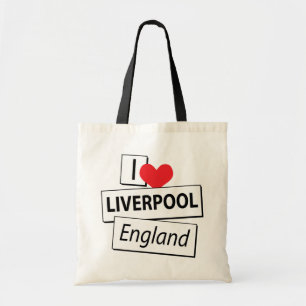I Love Liverpool England Tote Bag