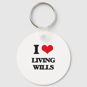 I Love Living Wills Key Ring