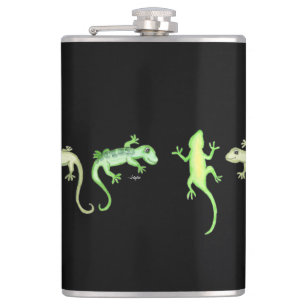 I Love Lizards Hip Flask