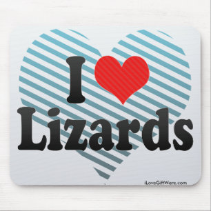 I Love Lizards Mouse Mat