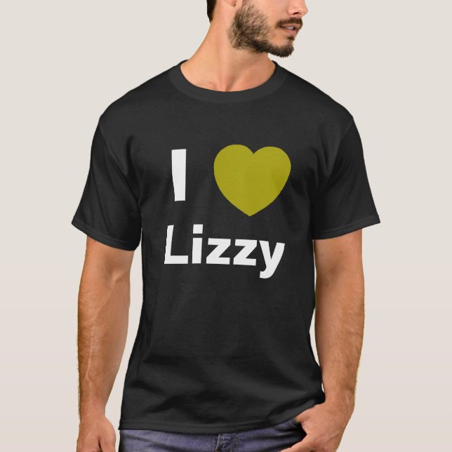 I Love Lizzy T Shirt (black) (Front)