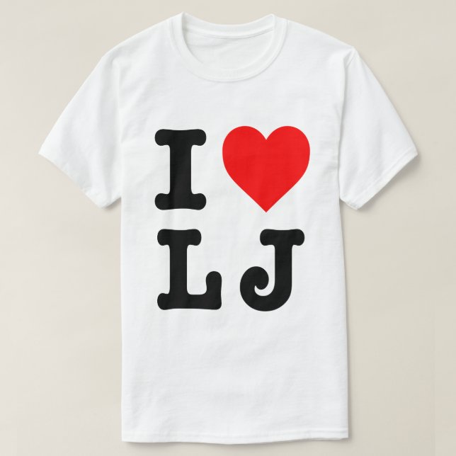 "I LOVE LJ" T-Shirt (Design Front)