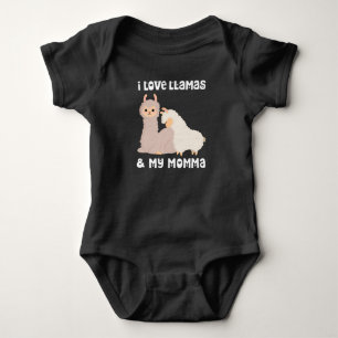 I Love Llamas And My Momma Mum Mama Mother Mum Son Baby Bodysuit